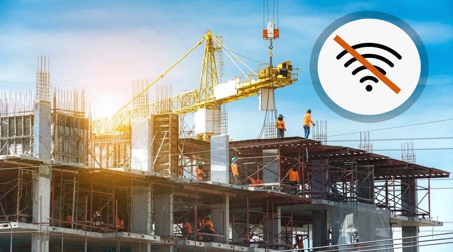Building materials that block cellular services